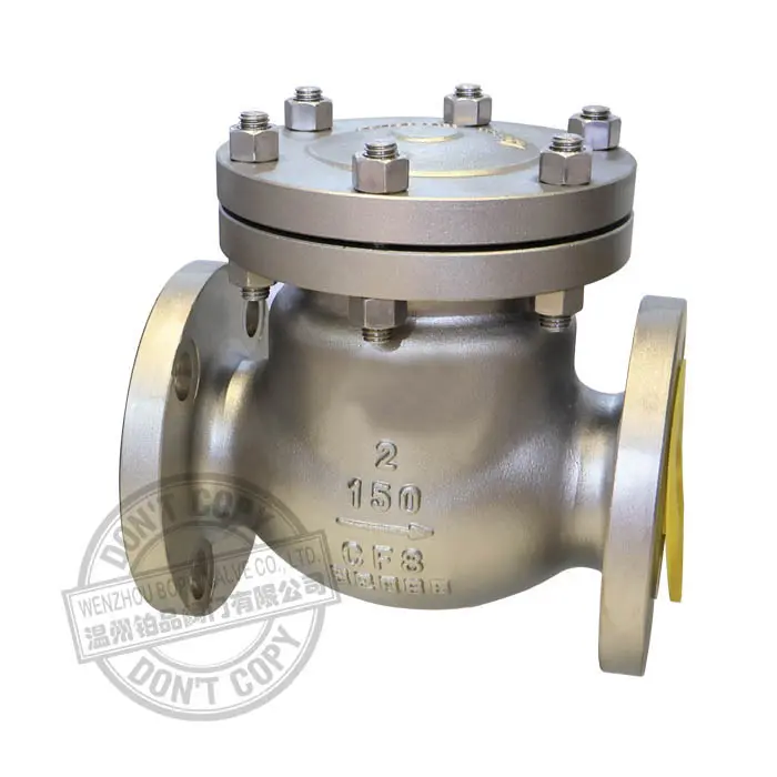 API 6D BS1868 ASTM A351 CF8 FLANGE END SWING CHECK VALVE.jpg