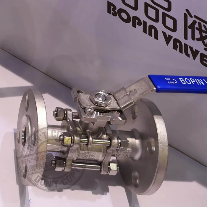 API Standard 150LB 3pc Flange End Stainless Steel 304 CF8 Ball Valve.jpg